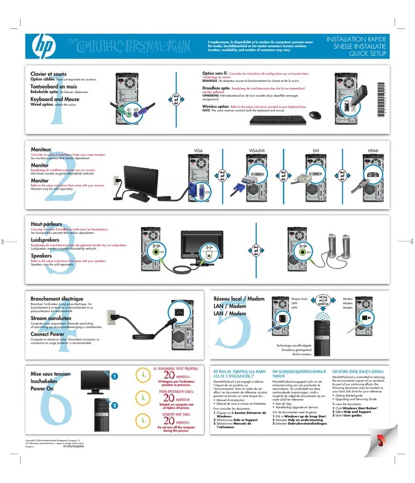 HP m9500f - Pavilion - Elite Specification sheet