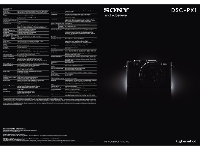 Sony Cyber-shot DSC-RX1 Specifications