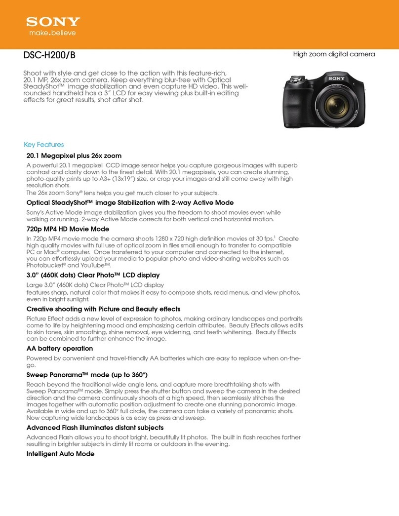 Sony Cyber-shot DSC-H200 Specifications