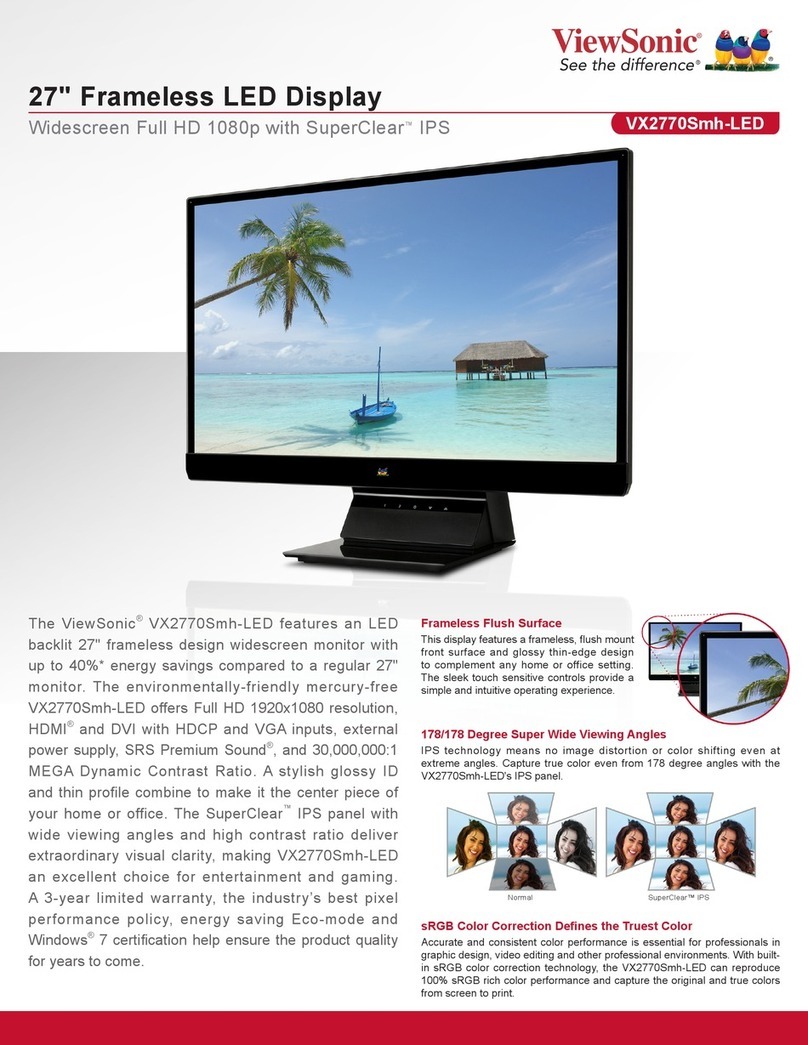 ViewSonic VX2770Smh-LED User manual