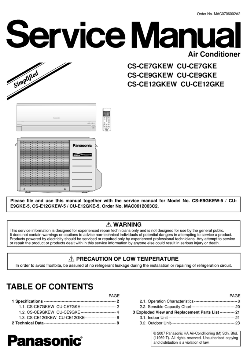 Panasonic CS-CE12GKEW Service manual
