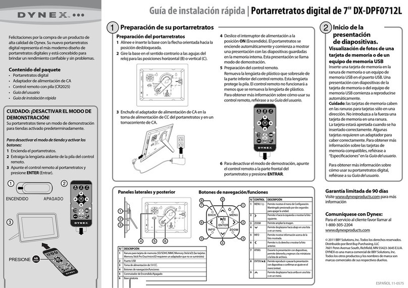 Dynex DX-DPF0712L User manual