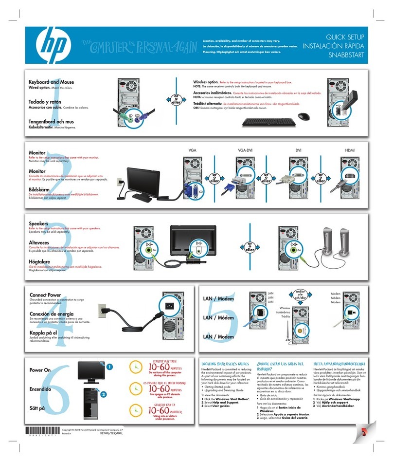 HP m9500f - Pavilion - Elite Specification sheet