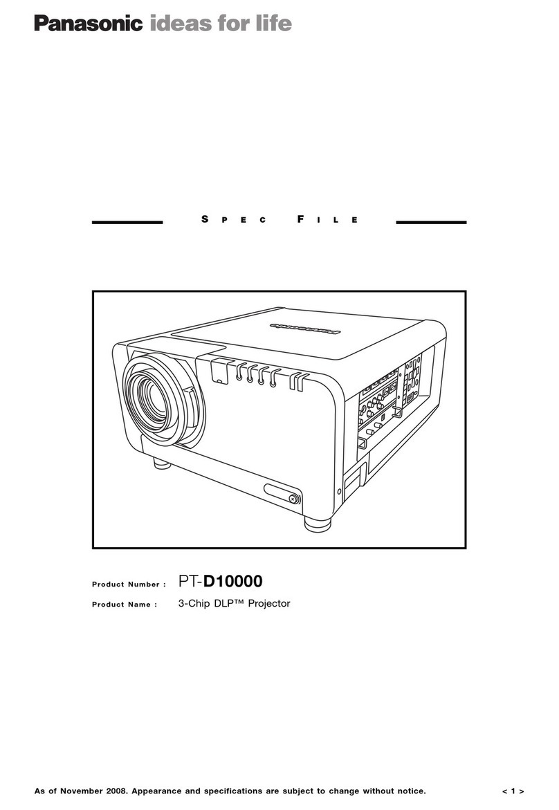 Panasonic PT-D10000 Series Specifications