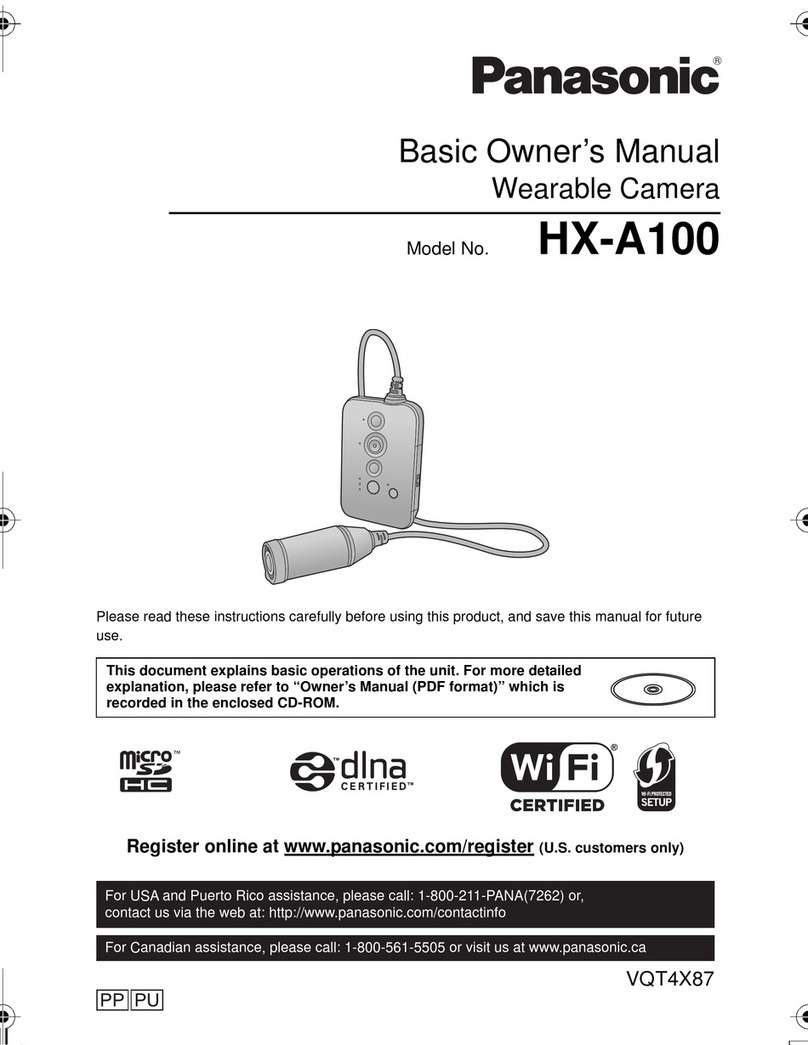 Panasonic HX-A100D Installation and service instructions