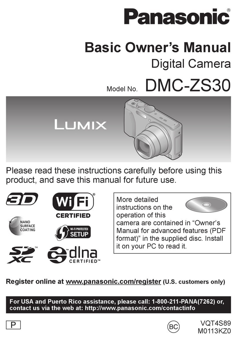 Panasonic DMC-ZS30W Installation and service instructions