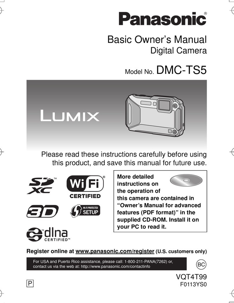 Panasonic Lumix DMC-TS5D Installation and service instructions