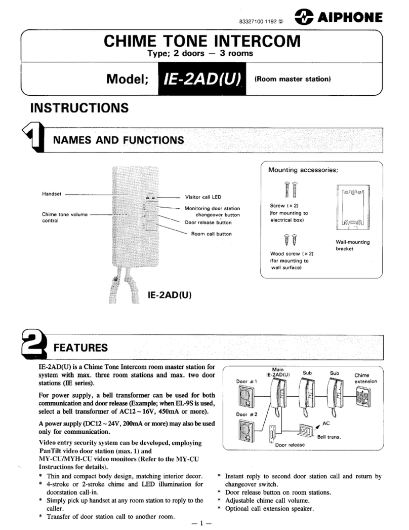 Aiphone IE-2AD(U User manual
