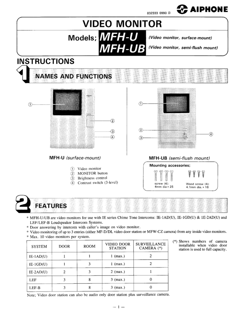 Aiphone MFH-UB instructions