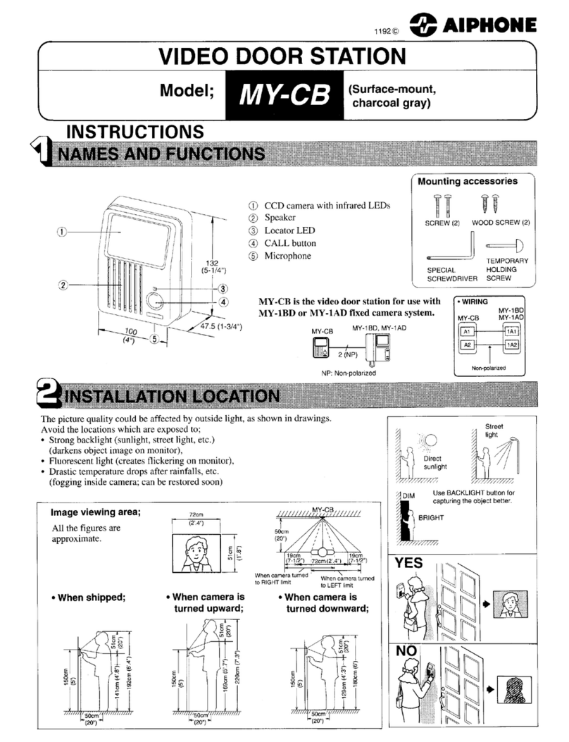 Aiphone MY-CB User manual