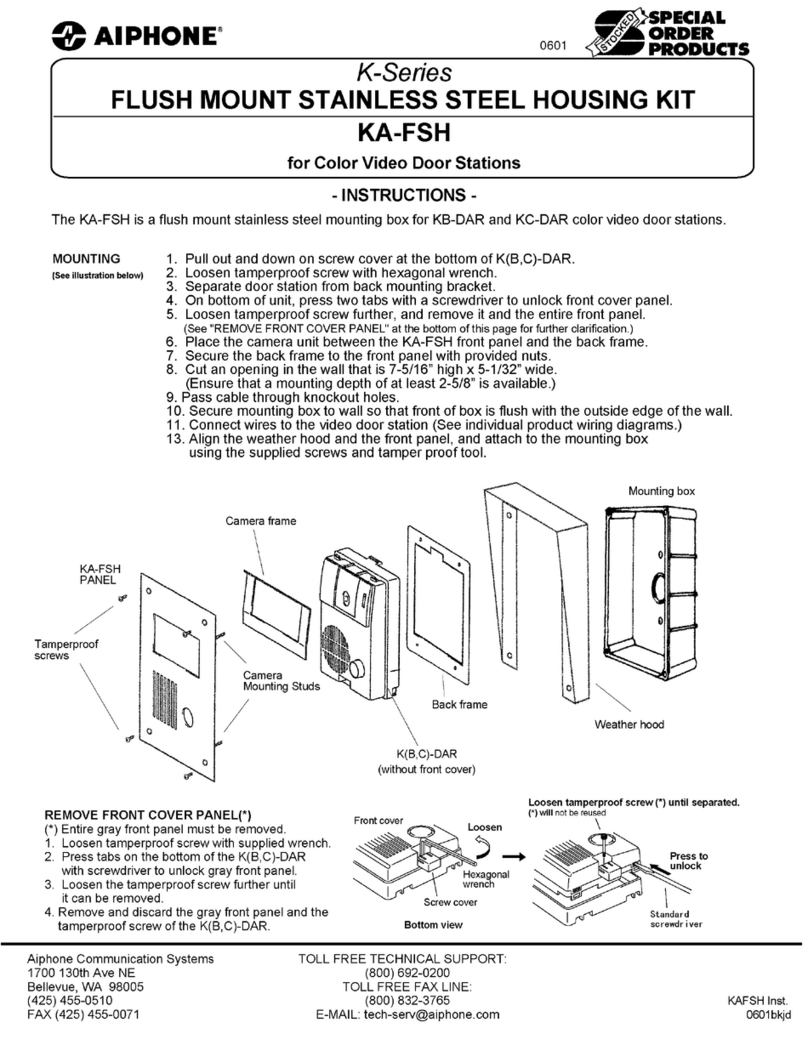 Aiphone KA-FSH instructions