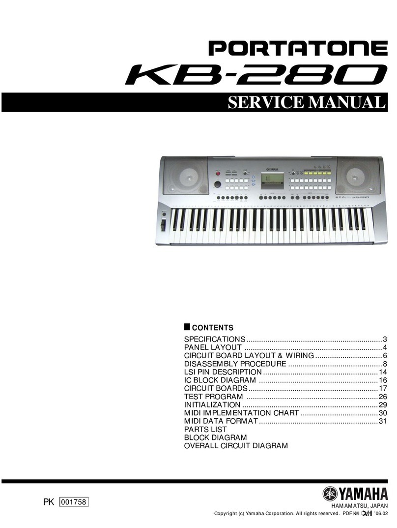 Yamaha PORTATONE KB-280 Service manual