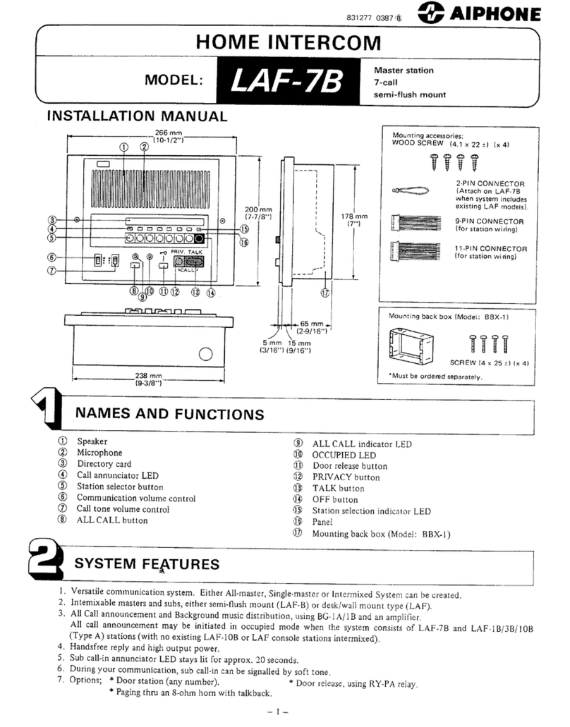 Aiphone LAF-7B User manual