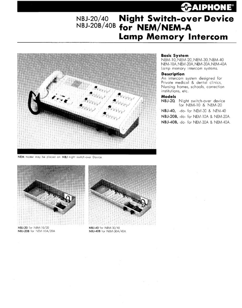 Aiphone NBJ-20B Specifications