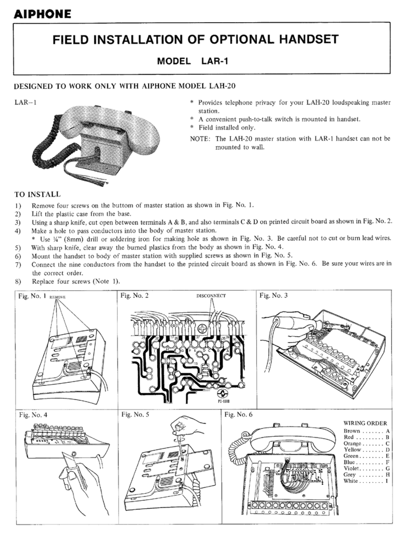 Aiphone LAR-1 Field installation guide