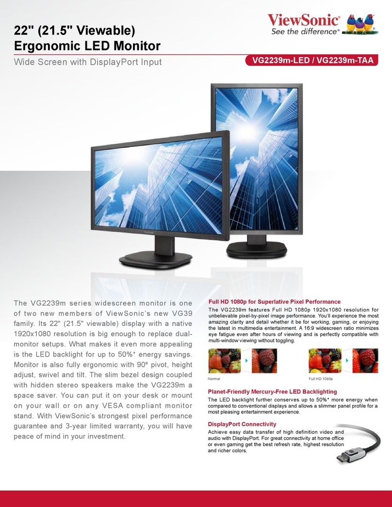 ViewSonic VG2239m-TAA User manual