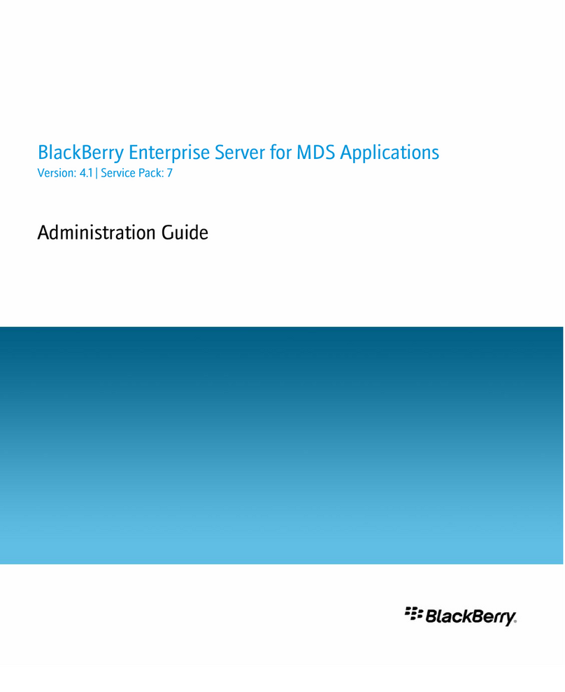 Blackbe;rry PRD-10459-035 - Enterprise Server For MDS Instruction Manual Blackbe;rry PRD-10459-035 - Enterprise Server For MDS Instruction Manual