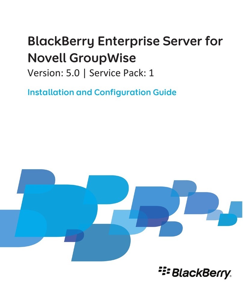 Blackbe;rry PRD-10459-005 - Enterprise Server For Novell... Installation and configuration guide