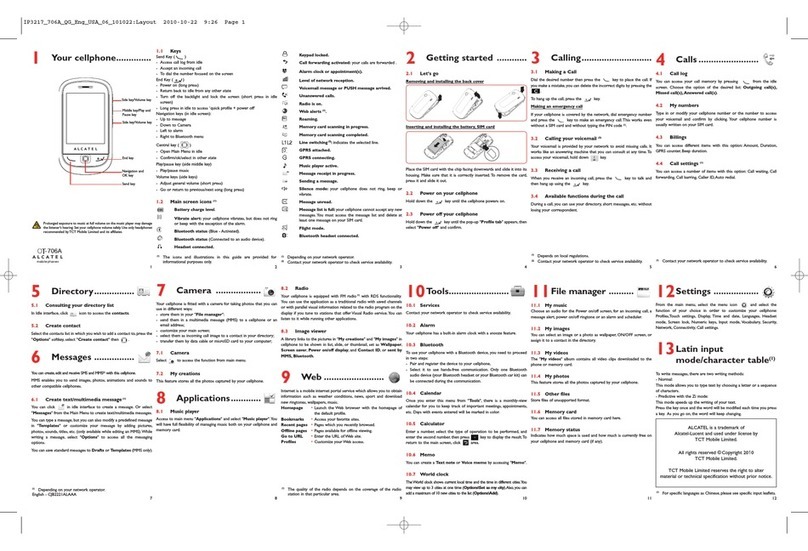 Alcatel OT-706A User manual