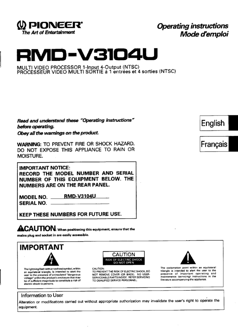 Pioneer RMD-V3104U operating instructions