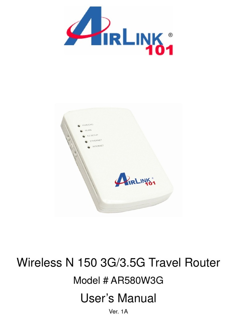 Airlink101 AR580W3G User manual Airlink101 AR580W3G User manual