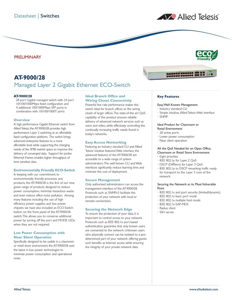 Allied Telesis AT-9000/28 User manual Allied Telesis AT-9000/28 User manual