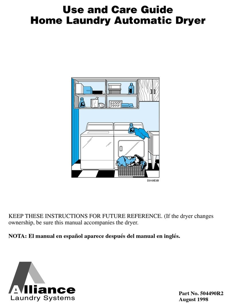 Alliance Laundry Systems D310IE3B User manual Alliance Laundry Systems D310IE3B User manual