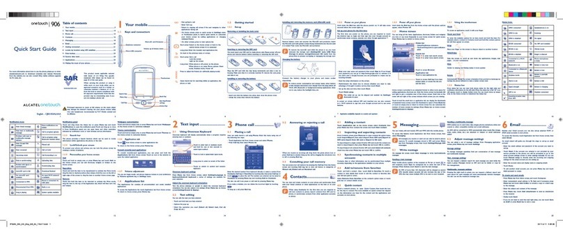 Alcatel one touch 906 User manual