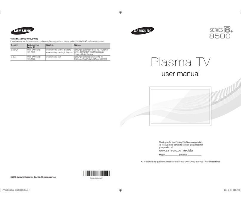 Samsung PN64F8500AF User manual