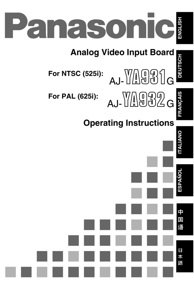 Panasonic AJ-YA931G User manual Panasonic AJ-YA931G User manual