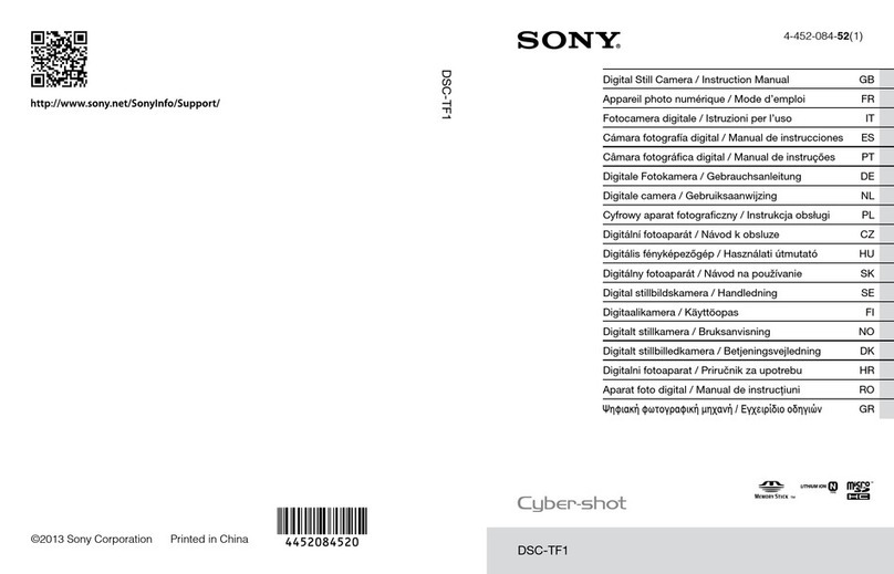 Sony Cyber-shot DSC-TF1 Installation instructions manual