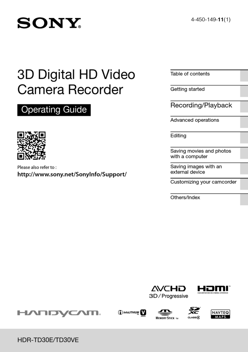 Sony Handycam HDR-TD30E Installation instructions manual