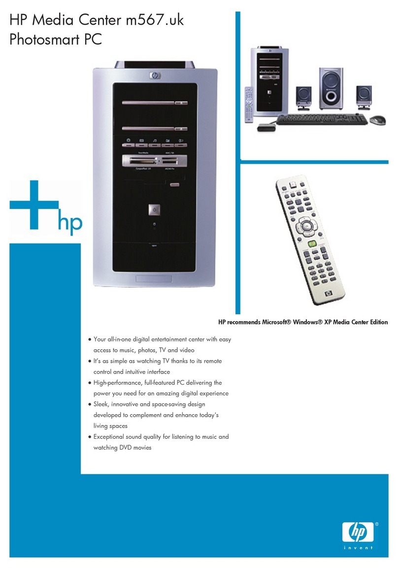 HP Media Center m500 - Desktop PC Operation manual