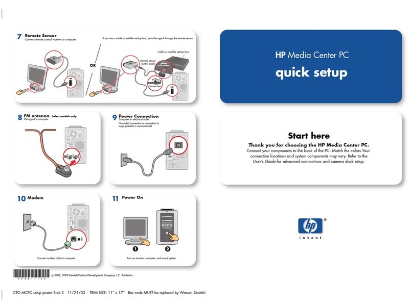 HP Media Center m400 - Desktop PC Specification sheet