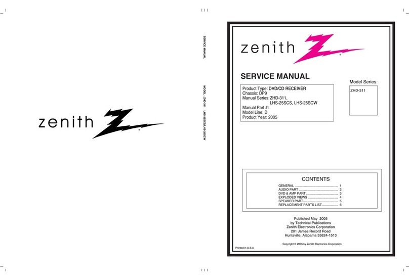 Zenith ZHD-311 User manual