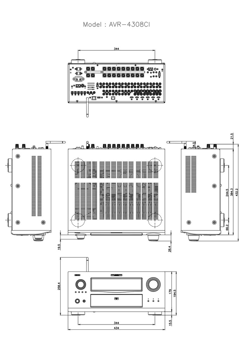 Denon AVR 4308CI - AV Network Receiver Dimensions
