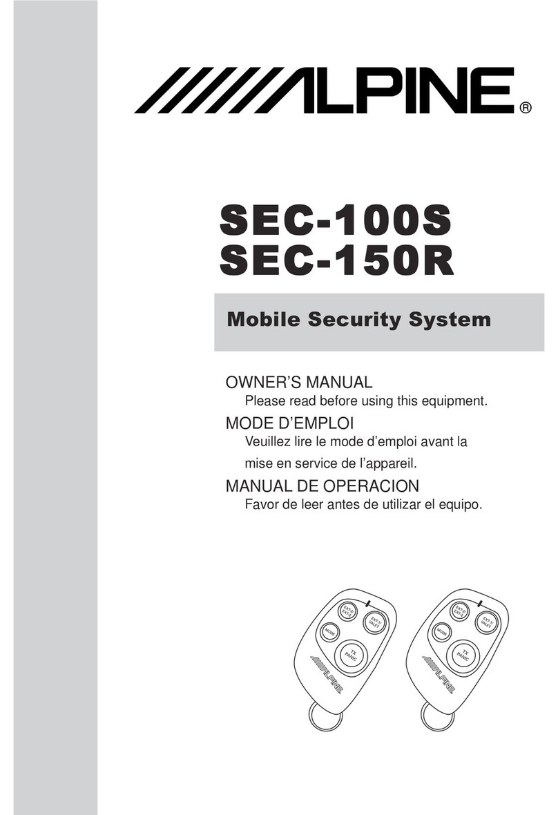 Alpine SEC-100S owner's manual