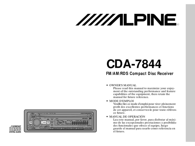 Alpine CDA-7844 User manual Alpine CDA-7844 User manual