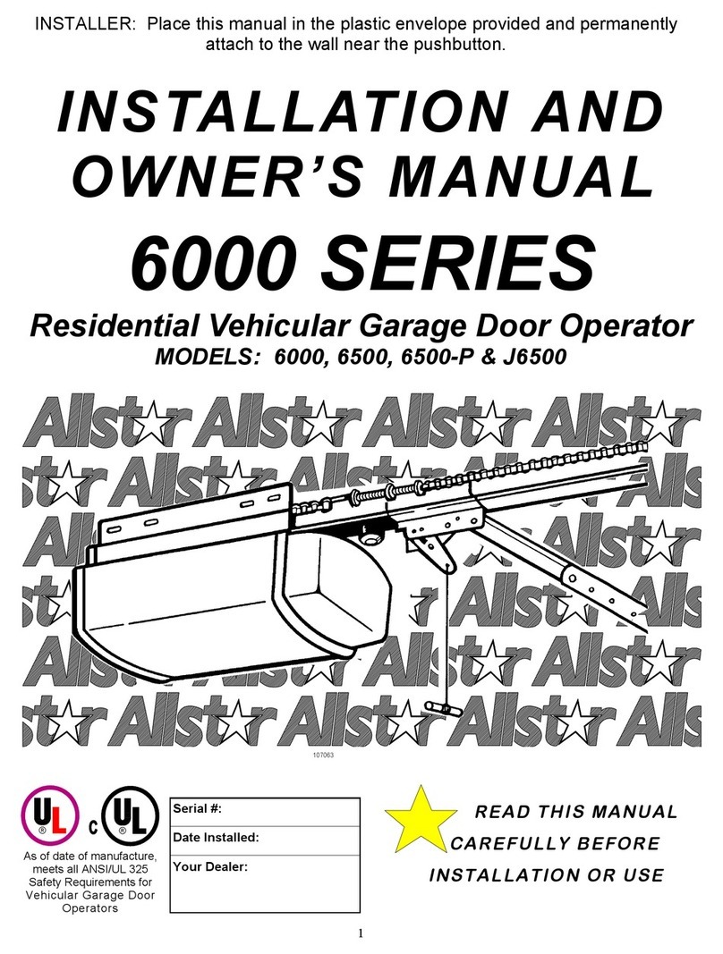 Allstar 6000 Installation instructions