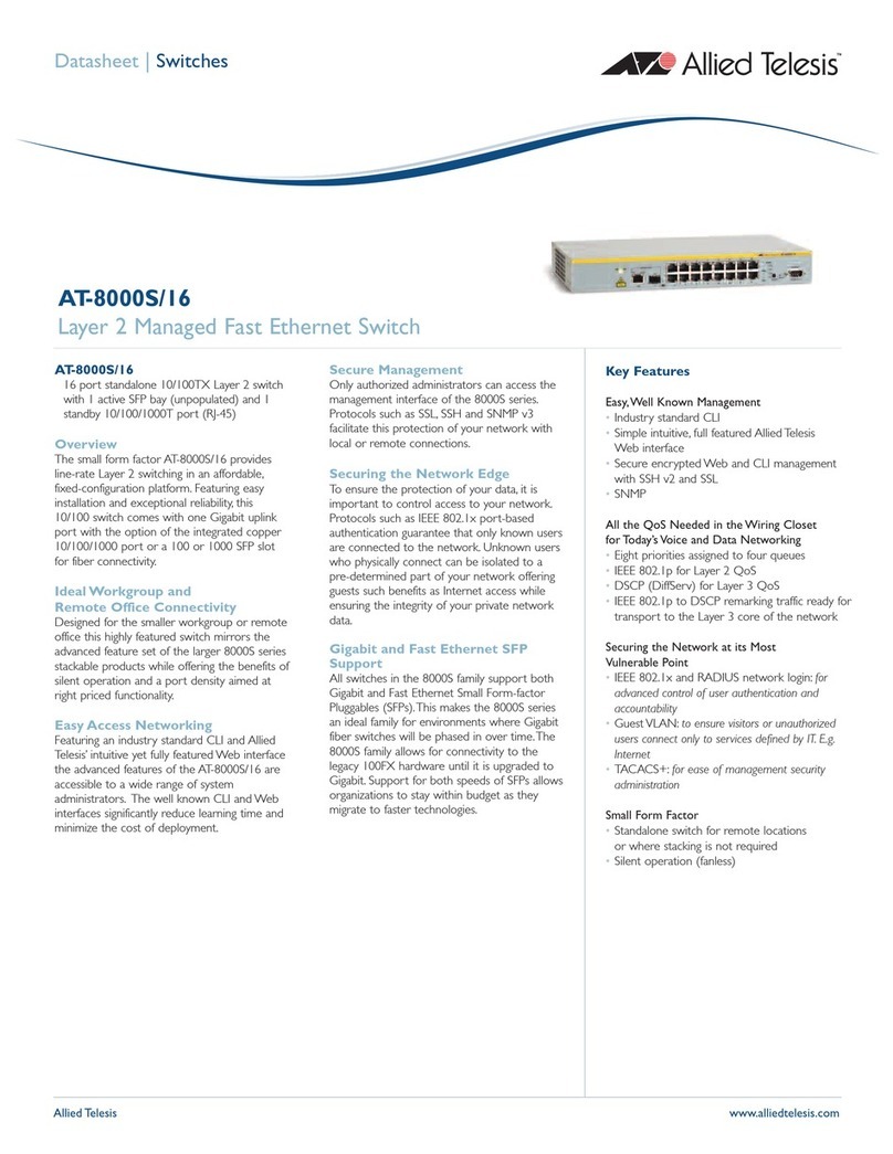 Allied Telesis AT-8000S/16 User manual