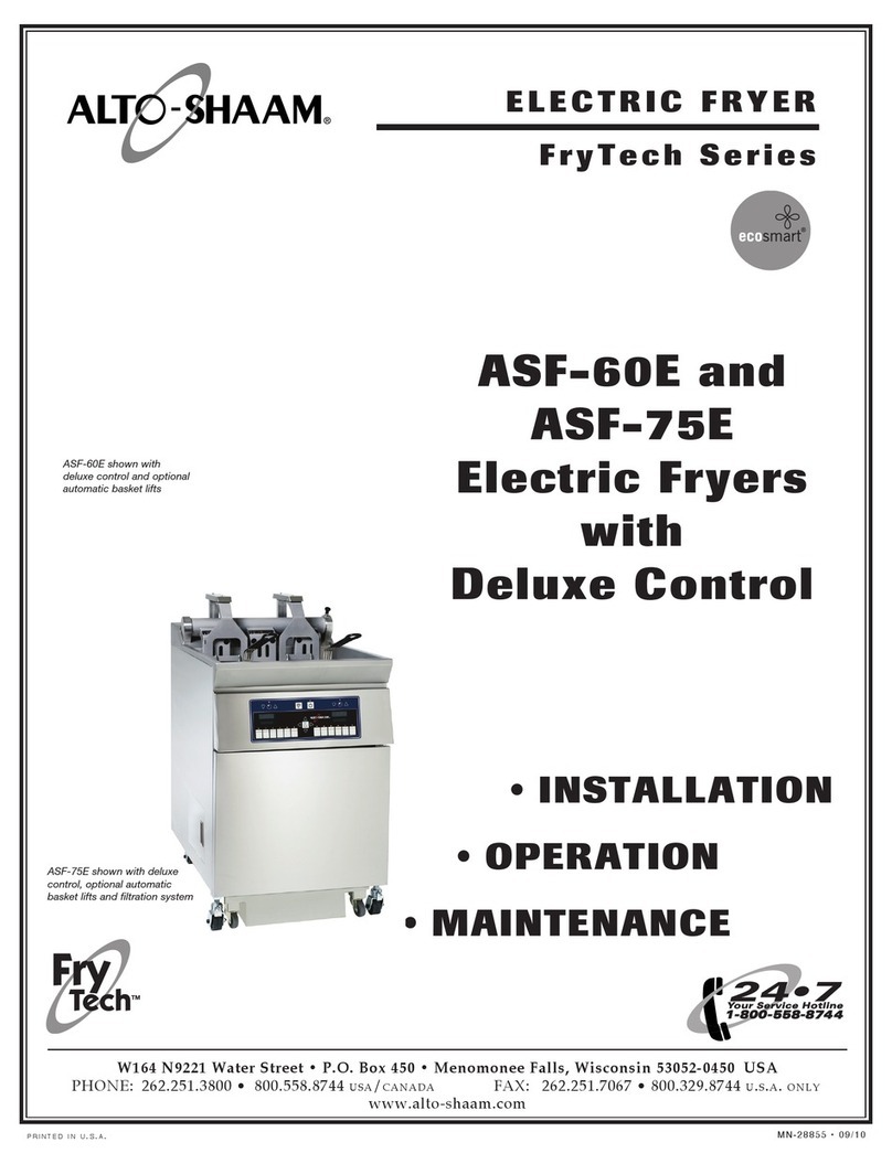 Alto-Shaam FryTech ASF-60E Installation and operating instructions