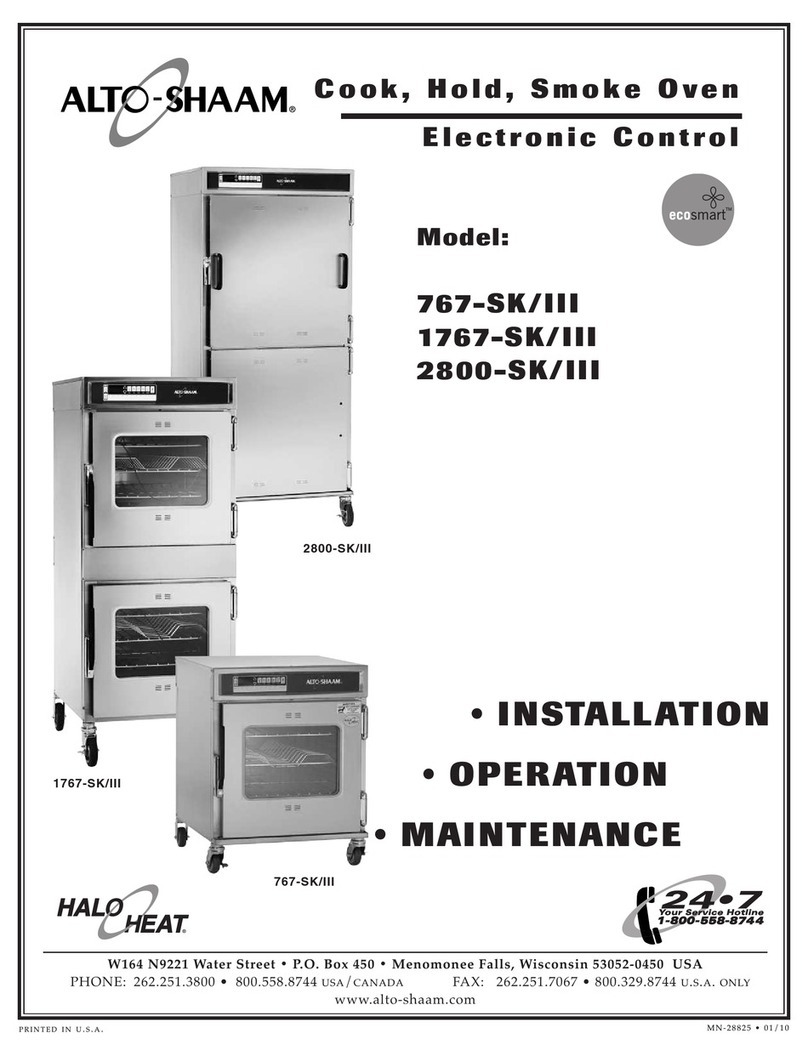 Alto-Shaam Halo Heat 767-SK/III Installation, operation and maintenance