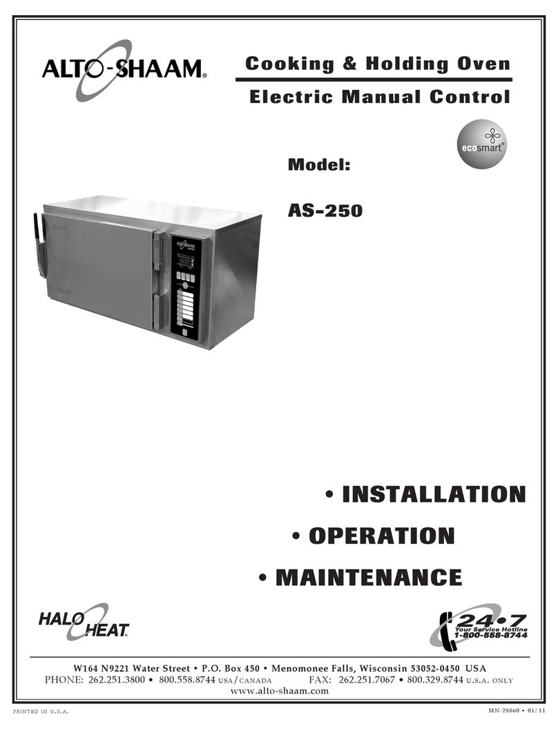 Alto-Shaam Halo Heat AS-250 Installation and operating instructions