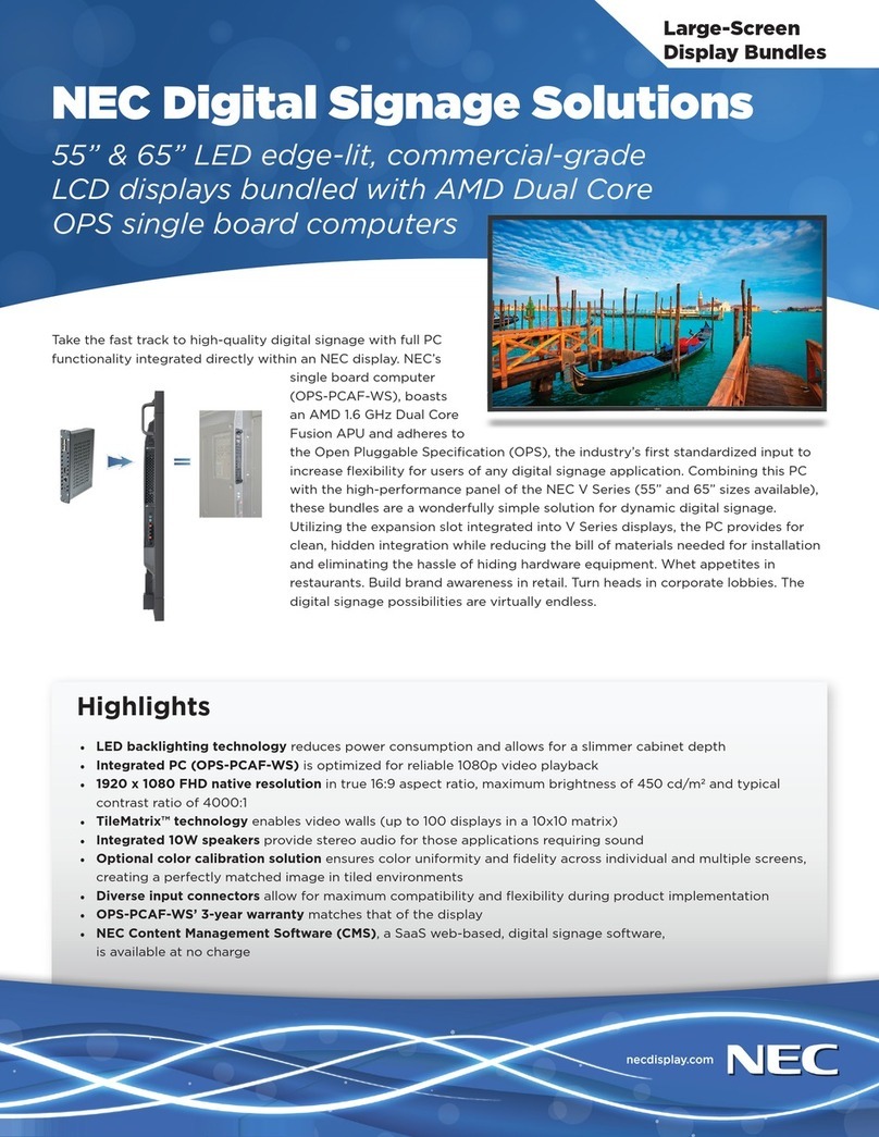 NEC V652-PC User manual
