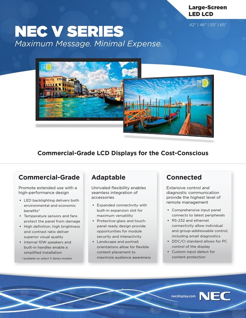 NEC MultiSync V552 User manual