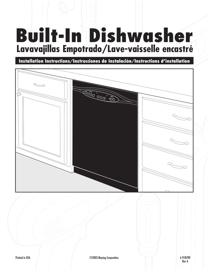 Maytag MDB9750BWW - 24 Inch Full Console Dishwasher User manual