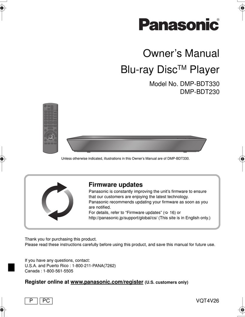 Panasonic DMP-BDT330 User manual