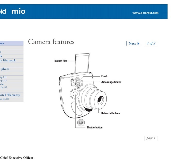 Polaroid 633060 - Mio Instant Camera user guide