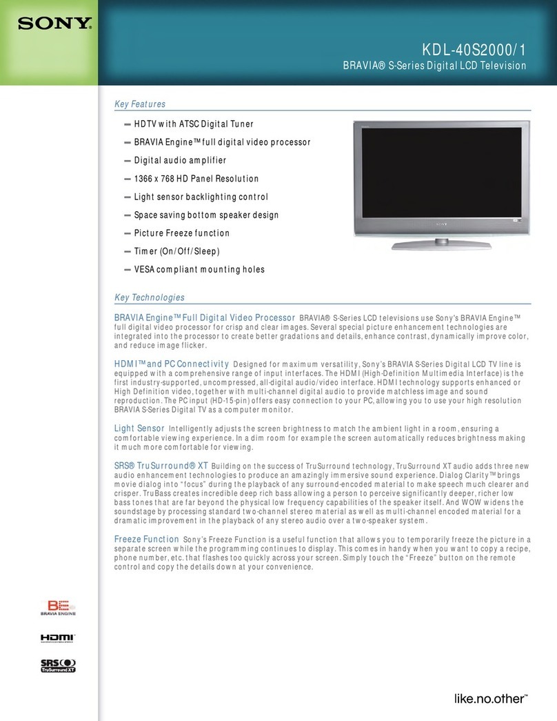 Sony KDL-40S2000/1 User manual