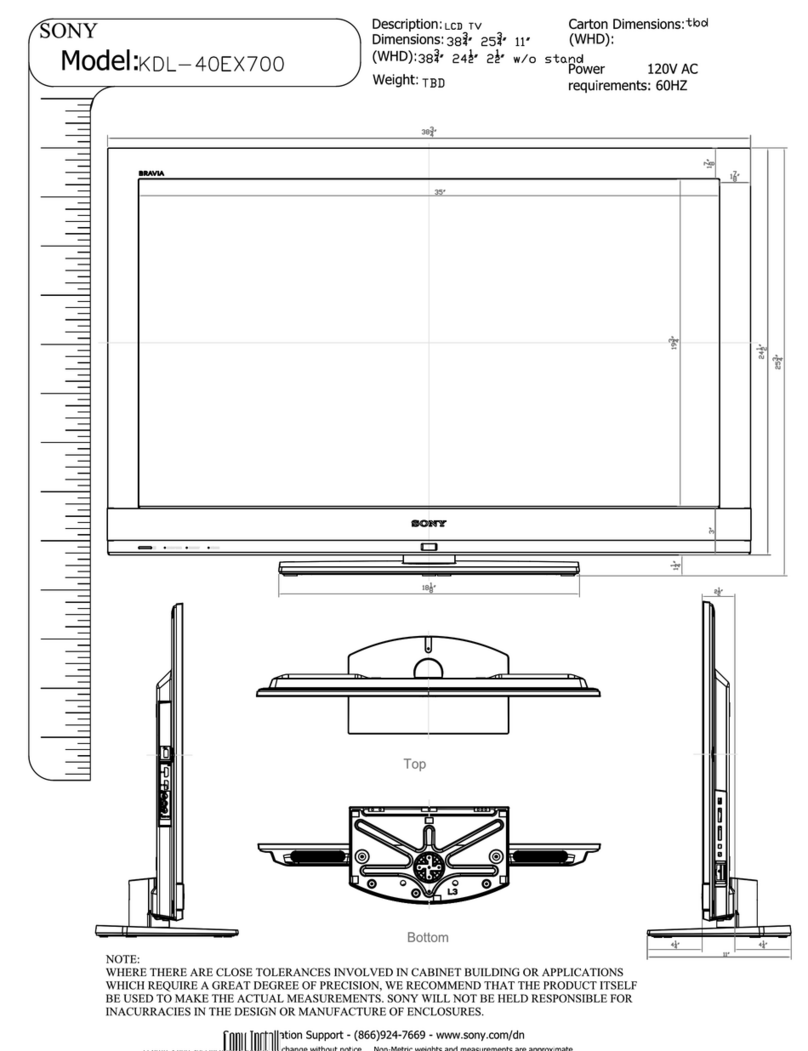 Sony KDL-40EX700 - Bravia Ex Series Lcd... User guide